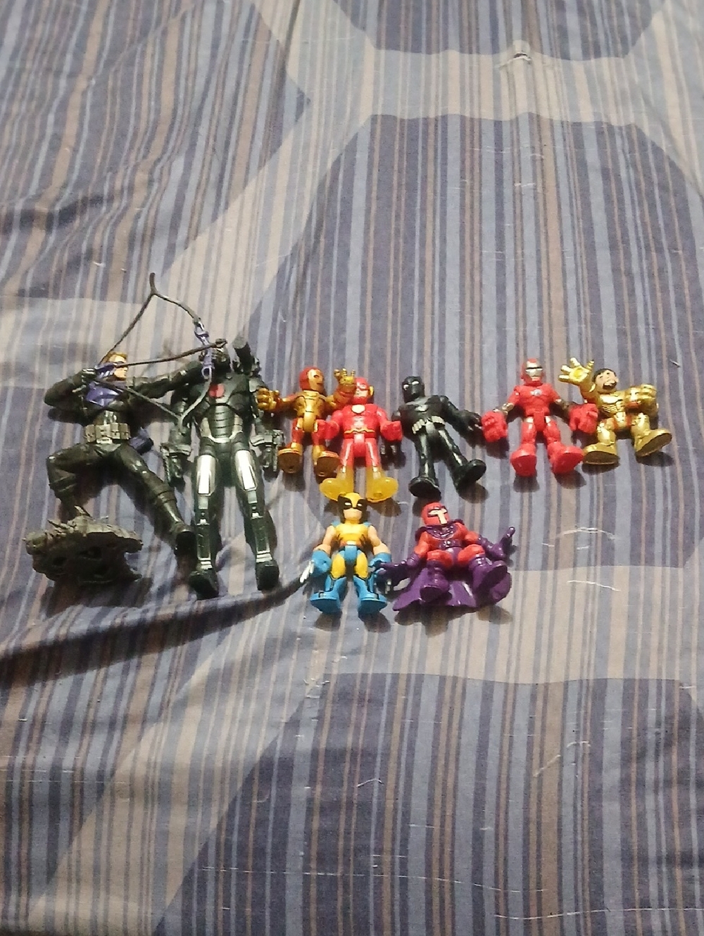 Marvel Mini Figure Lot - Red, Gold, Black, Blue, Purple